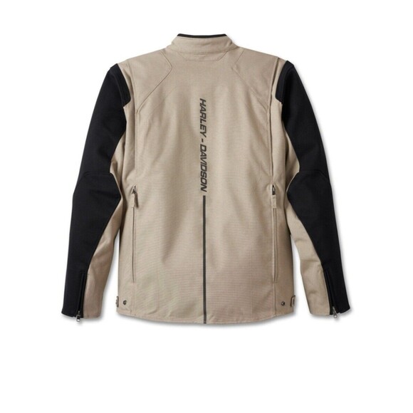 NWT $300.00 Harley-Davidson Mens Piledriver 2.0 Snaptab Textile Jacket Tan LARGE - Picture 6 of 16